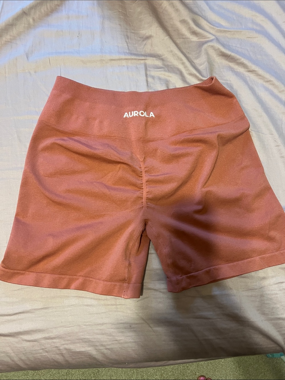 Aurola Women's High-Rise Rust Bike Shorts